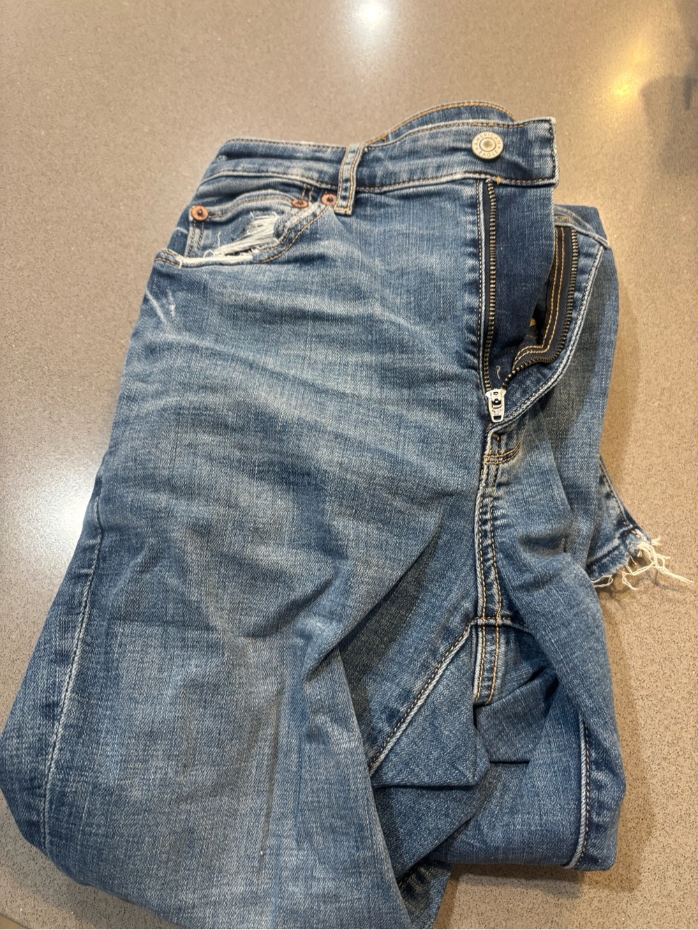 American Eagle super flare high waisted jeans